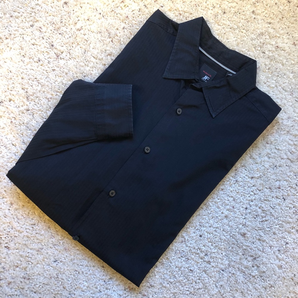 J Ferrar Modern Fit Black Stripe Shirt